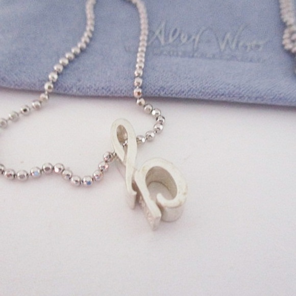 ALEX WOO - Sterling Silver Letter B Necklace - Picture 2 of 6